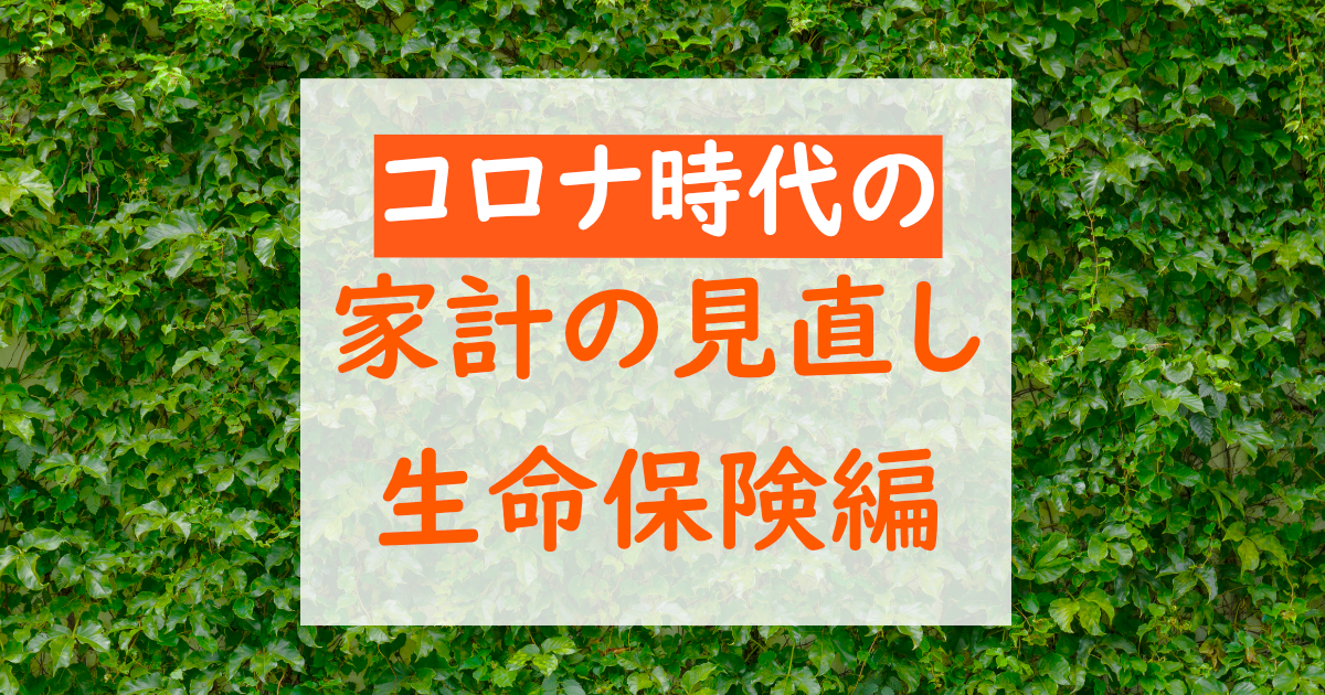 コロナ時代の家計の見直し － 生命保険編